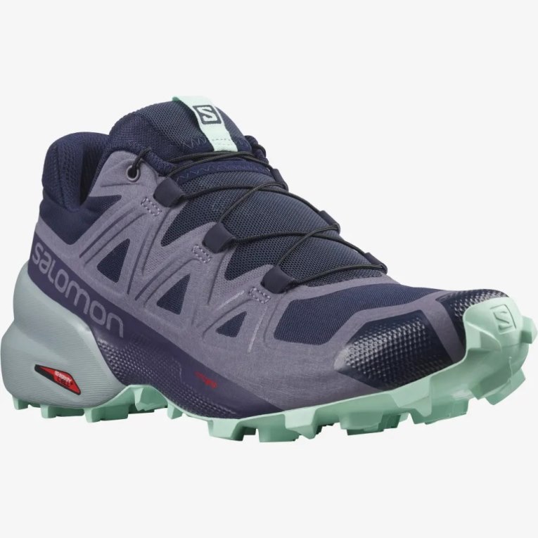 Tenis Para Trail Running Salomon Speedcross 5 Mujer Azul Marino Morados | MX QVDN153
